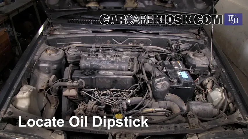 1989 Mazda 323 GLX 1.7L 4 Cyl. Diesel Oil Check Oil Level